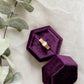 Purple Hexagon Velvet Wedding Ring Box, Jewelry Ring Box, Engagement Ring Box, Bridal Gift Box